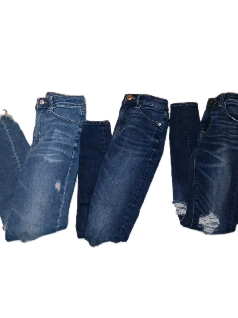 American Eagle Womens Size 2 Short Blue Jeans 26X28 Lot Of Three